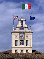 Veduta del Torrino dal Cortile d'Onore